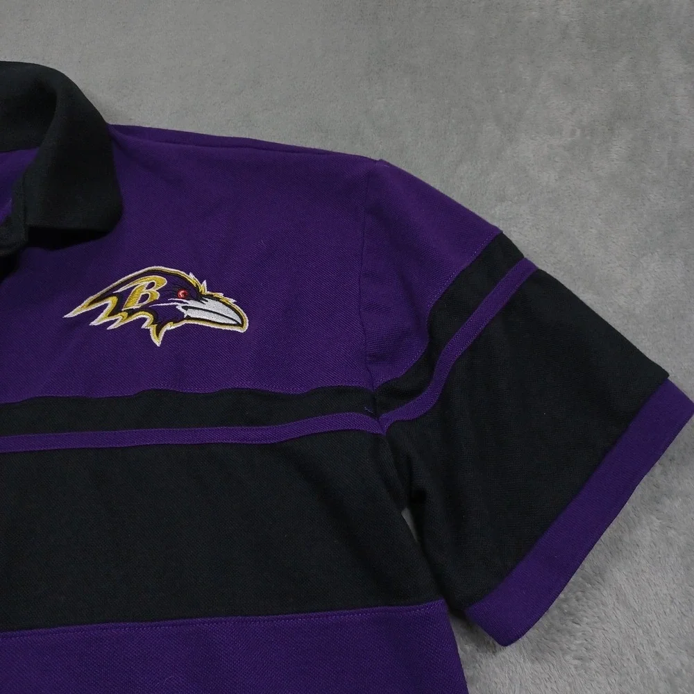 Baltimore Ravens‎ Shirt Mens XXL Purple Polo Short Sleeve NFL Football